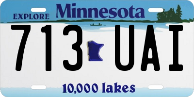 MN license plate 713UAI