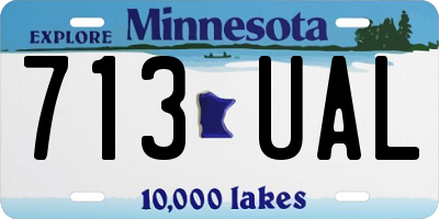 MN license plate 713UAL
