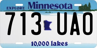 MN license plate 713UAO
