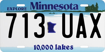 MN license plate 713UAX