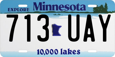 MN license plate 713UAY