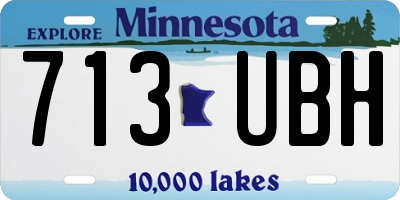 MN license plate 713UBH