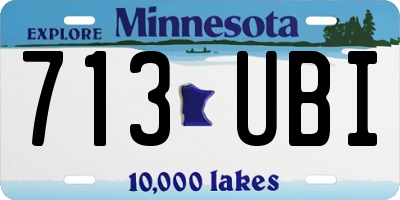 MN license plate 713UBI