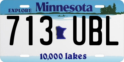 MN license plate 713UBL