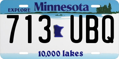 MN license plate 713UBQ
