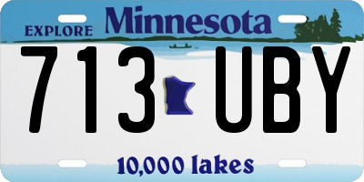 MN license plate 713UBY