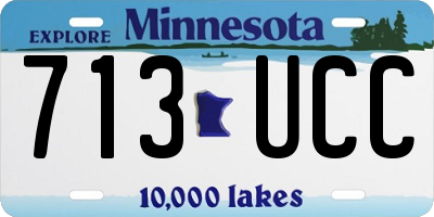 MN license plate 713UCC