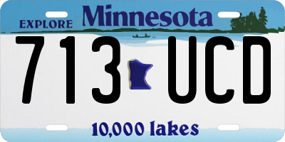 MN license plate 713UCD
