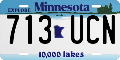 MN license plate 713UCN
