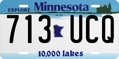 MN license plate 713UCQ