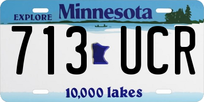 MN license plate 713UCR