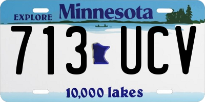 MN license plate 713UCV