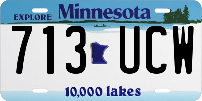 MN license plate 713UCW