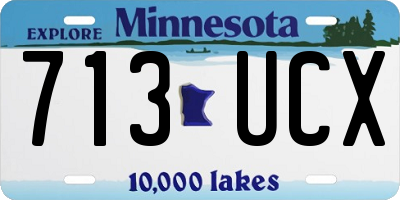 MN license plate 713UCX