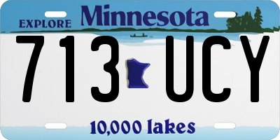 MN license plate 713UCY