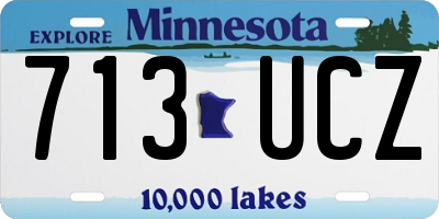 MN license plate 713UCZ