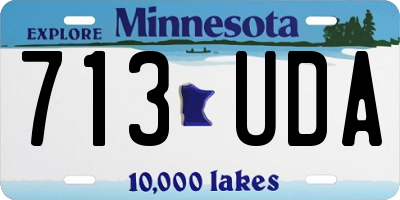 MN license plate 713UDA