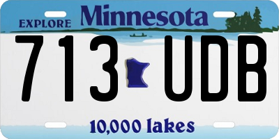 MN license plate 713UDB