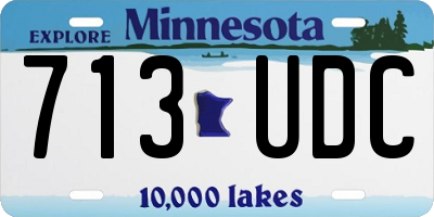 MN license plate 713UDC