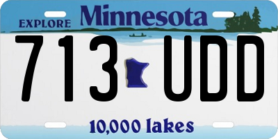 MN license plate 713UDD