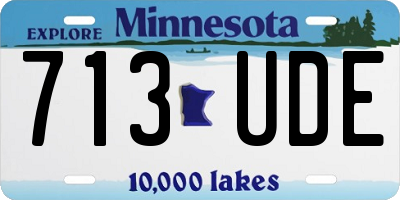 MN license plate 713UDE