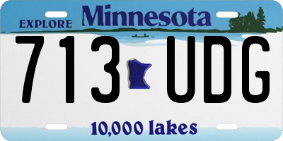 MN license plate 713UDG