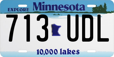 MN license plate 713UDL