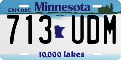 MN license plate 713UDM
