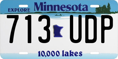 MN license plate 713UDP