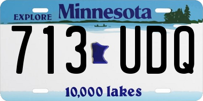 MN license plate 713UDQ