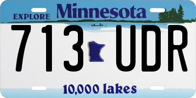 MN license plate 713UDR