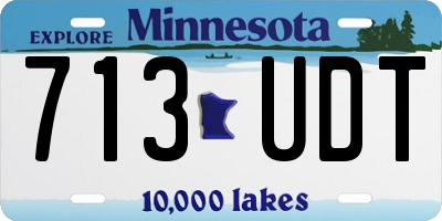 MN license plate 713UDT