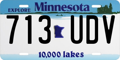 MN license plate 713UDV