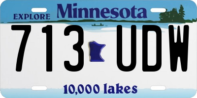 MN license plate 713UDW