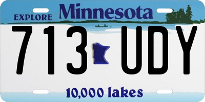 MN license plate 713UDY