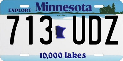 MN license plate 713UDZ