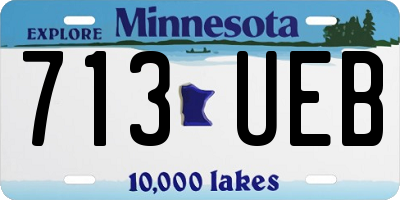 MN license plate 713UEB