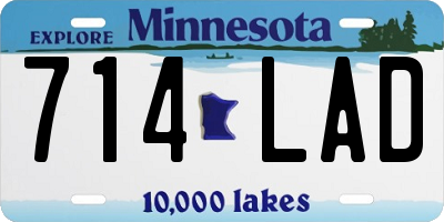 MN license plate 714LAD