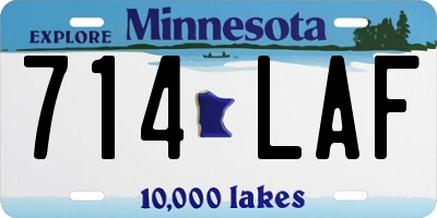 MN license plate 714LAF
