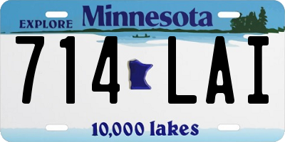 MN license plate 714LAI