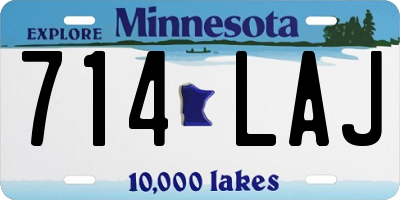 MN license plate 714LAJ