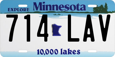 MN license plate 714LAV