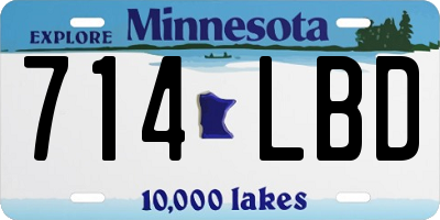 MN license plate 714LBD