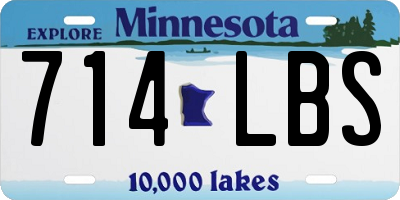 MN license plate 714LBS