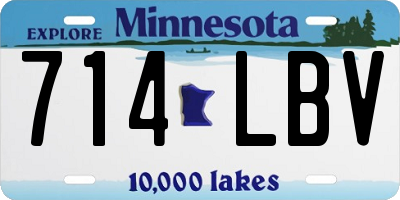 MN license plate 714LBV