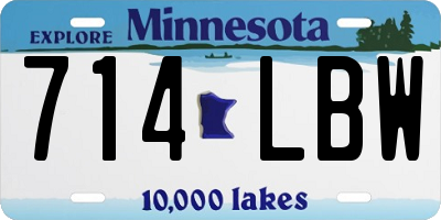 MN license plate 714LBW