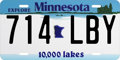 MN license plate 714LBY