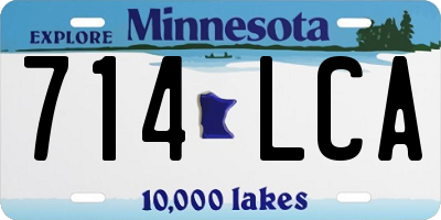 MN license plate 714LCA