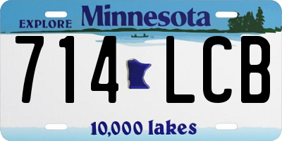 MN license plate 714LCB
