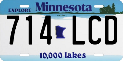 MN license plate 714LCD